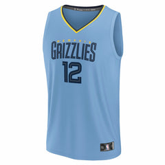 NBA Ja Morant Memphis Grizzlies Fast Break Replica Player Jersey - Statement Edition - Light Blue