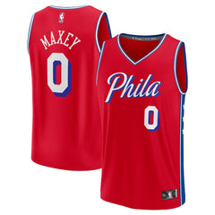 NBA Tyrese Maxey Philadelphia 76ers Fast Break Replica Player Jersey - Statement Edition - Red