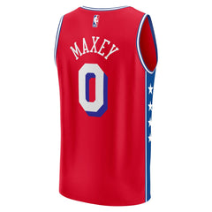 NBA Tyrese Maxey Philadelphia 76ers Fast Break Replica Player Jersey - Statement Edition - Red