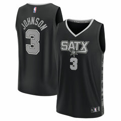 NBA Keldon Johnson San Antonio Spurs Fast Break Replica Player Jersey - Statement Edition - Black