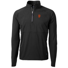 San Francisco Giants Cutter & Buck Adapt Eco Knit Hybrid Recycled Quarter-Zip Pullover Jacket - Black Jackets