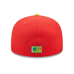 Los Angeles Dodgers New Era 1978 World Series Lava Highlighter Combo 59FIFTY Fitted Hat - Red/Neon Green Hats