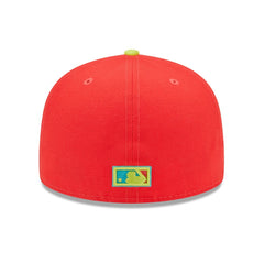 Washington Nationals New Era 2008 Inaugural Season Lava Highlighter Combo 59FIFTY Fitted Hat - Red/Neon Green Hats