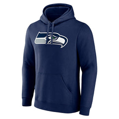 Seattle Seahawks Team Authentic Personalized Name & Number Pullover Hoodie College Navy