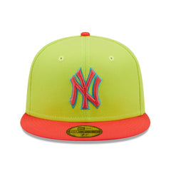 New York Yankees New Era Cyber Highlighter 59FIFTY Fitted Hat - Green/Red Hats