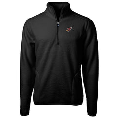 Arizona Cardinals Cutter & Buck Big & Tall Cascade Eco Sherpa Fleece Quarter-Zip Pullover Jacket Black