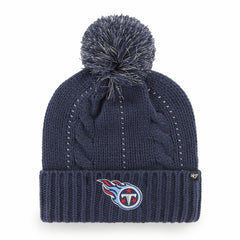 Tennessee Titans '47 Women's Bauble Cuffed Knit Hat with Pom Navy