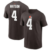Deshaun Watson Cleveland Browns Player Name & Number T-Shirt Brown