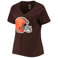 Deshaun Watson Cleveland Browns Women's Plus Size Player Name & Number V-Neck T-Shirt Brown