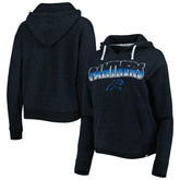 Carolina Panthers '47 Women's Color Rise Kennedy Notch Neck Pullover Hoodie Black