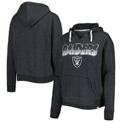 Las Vegas Raiders '47 Women's Color Rise Kennedy Notch Neck Pullover Hoodie Black