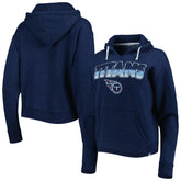 Tennessee Titans '47 Women's Color Rise Kennedy Notch Neck Pullover Hoodie Navy