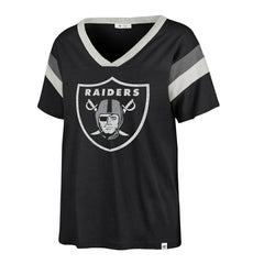 Las Vegas Raiders '47 Women's Phoenix V-Neck T-Shirt Black