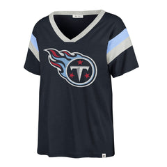 Tennessee Titans '47 Women's Phoenix V-Neck T-Shirt Navy