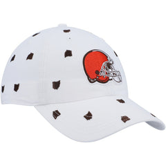 Cleveland Browns '47 Women's Confetti Clean Up Logo Adjustable Hat White