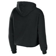 Tennessee Titans WEAR by Erin Andrews Women's Cropped Sponge Fleece Pullover Hoodie Black