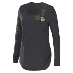 New Orleans Saints WEAR by Erin Andrews Women's Team Scoop Neck T-Shirt Charcoal
