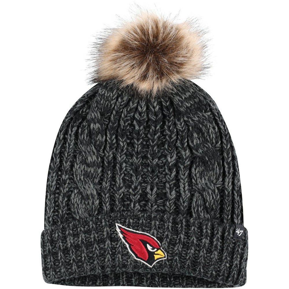 Arizona Cardinals '47 Women's Meeko Cuffed Knit Hat with Pom Black