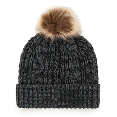 Carolina Panthers '47 Women's Meeko Cuffed Knit Hat with Pom Black