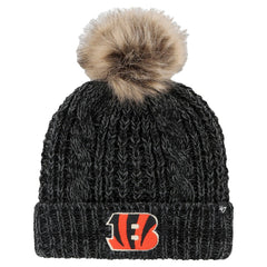 Cincinnati Bengals '47 Women's Meeko Cuffed Knit Hat with Pom Black
