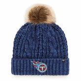 Tennessee Titans '47 Women's Meeko Cuffed Knit Hat with Pom Navy