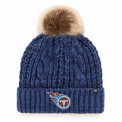 Tennessee Titans '47 Women's Meeko Cuffed Knit Hat with Pom Navy