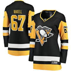 NHL Rickard Rakell Pittsburgh Penguins Women's Fanatics Home Breakaway Player Jersey - Black