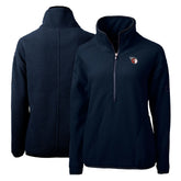 Cleveland Guardians Cutter & Buck Women's Cascade Eco Sherpa Fleece Quarter-Zip Pullover Jacket - Navy Jackets