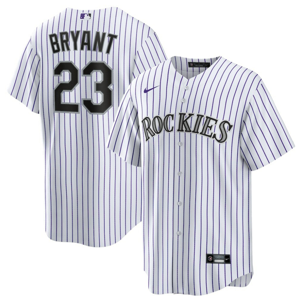 MLB Kris Bryant Colorado Rockies Nike Replica Player Jersey - White/Purple