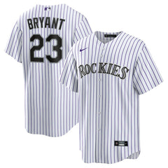 MLB Kris Bryant Colorado Rockies Nike Replica Player Jersey - White/Purple