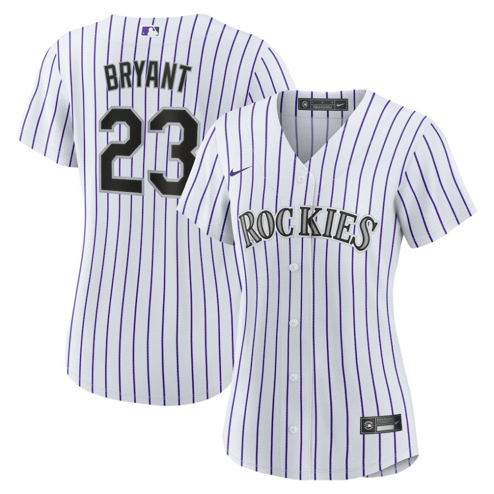 MLB Kris Bryant Colorado Rockies Nike Women's Replica Player Jersey - White/Purple