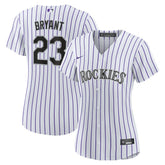 Kris Bryant Colorado Rockies Nike Women's Replica Player Jersey - White/Purple Jerseys