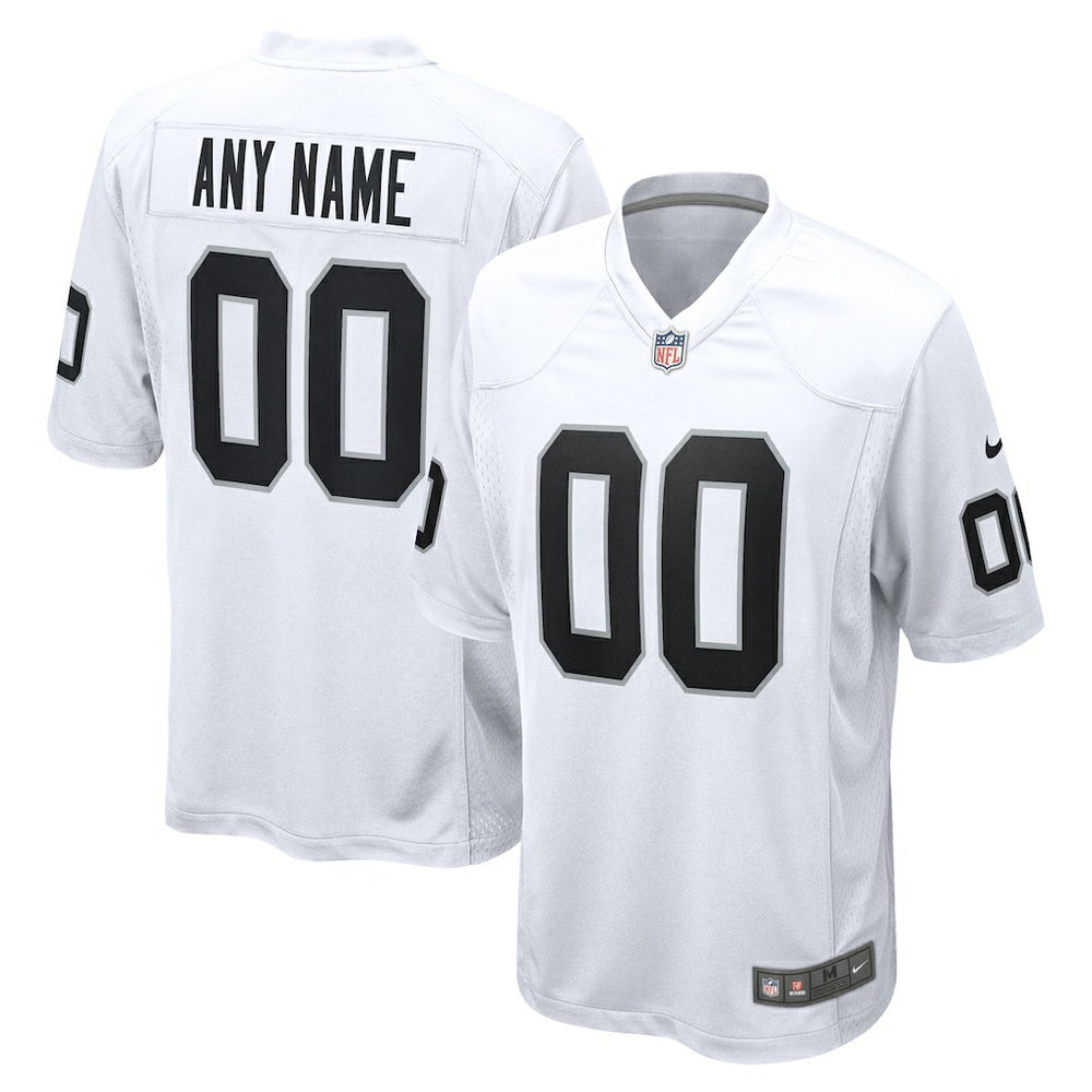 NFL Las Vegas Raiders Youth Team Custom Game Jersey - White