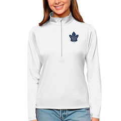 NHL Toronto Maple Leafs Antigua Women's Tribute Quarter-Zip Pullover Top - White