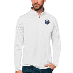 NHL Buffalo Sabres Antigua Tribute Quarter-Zip Pullover Top - White