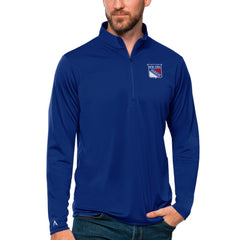 NHL New York Rangers Antigua Tribute Quarter-Zip Pullover Top - Blue