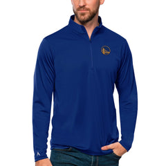 Golden State Warriors Antigua Tribute Quarter-Zip Pullover Top Royal