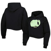 Boston Celtics Lusso Women's Layla World Tour Cropped Pullover Hoodie Black