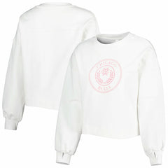 Chicago Bulls Lusso Women's Lola Ball and Chain Pullover Sweatshirt White