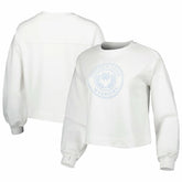 Golden State Warriors Lusso Women's Lola Ball and Chain Pullover Sweatshirt White