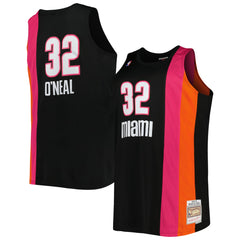 NBA Shaquille O'Neal Miami Heat Big & Tall Hardwood Classics 2005/06 Swingman Jersey - Black