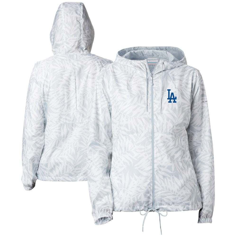 Los Angeles Dodgers Columbia Women's Flash Forward Full-Zip Windbreaker Jacket - White Jackets
