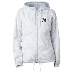 New York Yankees Columbia Women's Flash Forward Full-Zip Windbreaker Jacket - Gray Jackets