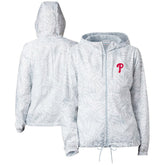 Philadelphia Phillies Columbia Women's Flash Forward Full-Zip Windbreaker Jacket - Gray Jackets