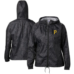 Pittsburgh Pirates Columbia Women's Team Flash Forward Full-Zip Windbreaker Jacket - Black Jackets