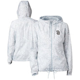 San Diego Padres Columbia Women's Flash Forward Full-Zip Windbreaker Jacket - Gray Jackets