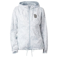 San Diego Padres Columbia Women's Flash Forward Full-Zip Windbreaker Jacket - Gray Jackets