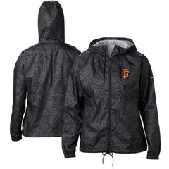 San Francisco Giants Columbia Women's Flash Forward Full-Zip Windbreaker Jacket - Black Jackets