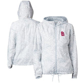St. Louis Cardinals Columbia Women's Flash Forward Full-Zip Windbreaker Jacket - Gray Jackets