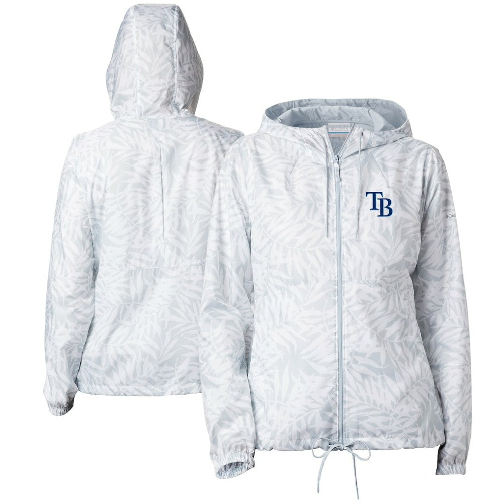 Tampa Bay Rays Columbia Women's Flash Forward Full-Zip Windbreaker Jacket - Gray Jackets